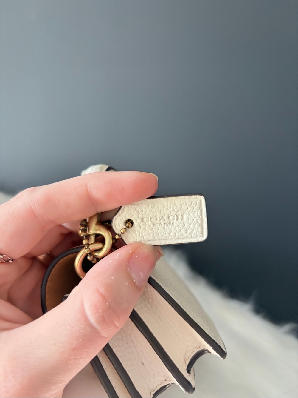 Coach Tabby 12 Mini Bag in Chalk with Brass Hardware - Picture 8 of 8